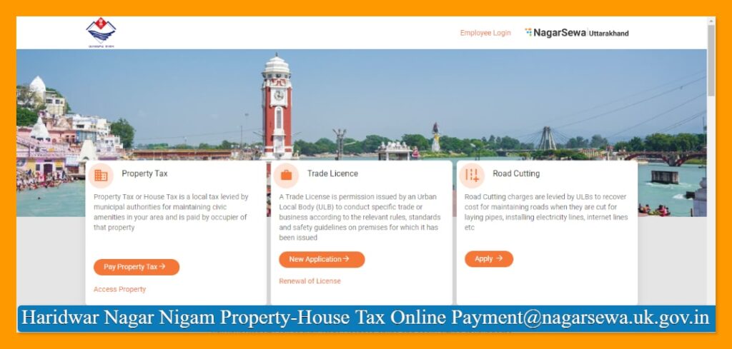Haridwar Nagar Nigam Property-House Tax Online Payment @nagarsewa.uk.gov.in