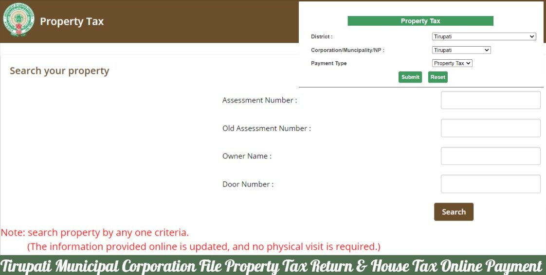 Tirupati Municipal Corporation File Property Tax Return - House Tax Online Payment (1)