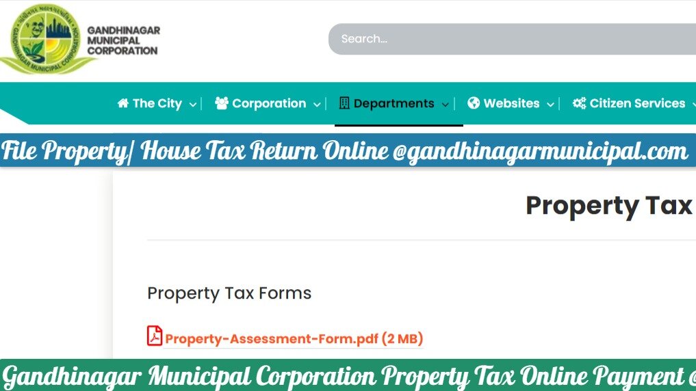 Gandhinagar Municipal Corporation Property Tax Online Payment @gandhinagarmunicipal