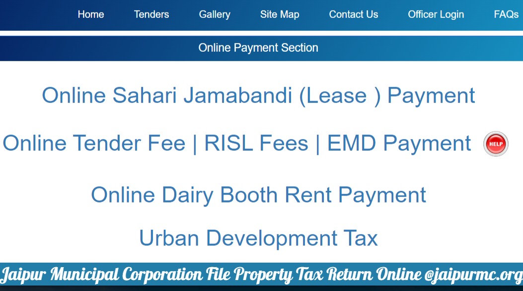 Jaipur Municipal Corporation File Property Tax Return Online @jaipurmc.org, Search House Taxes