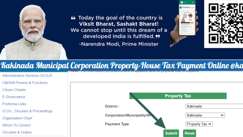 Kakinada Municipal Corporation Property-House Tax Payment Online @kakinada.cdma.ap.gov.in