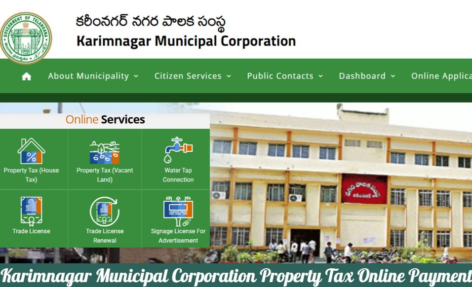 Karimnagar Municipal Corporation Property Tax Online Payment @karimnagarcorporation.telangana.gov