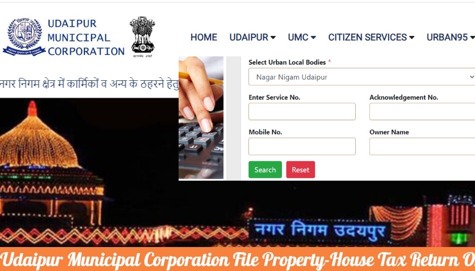 Udaipur Municipal Corporation File Property-House Tax Return Online @udaipurmc