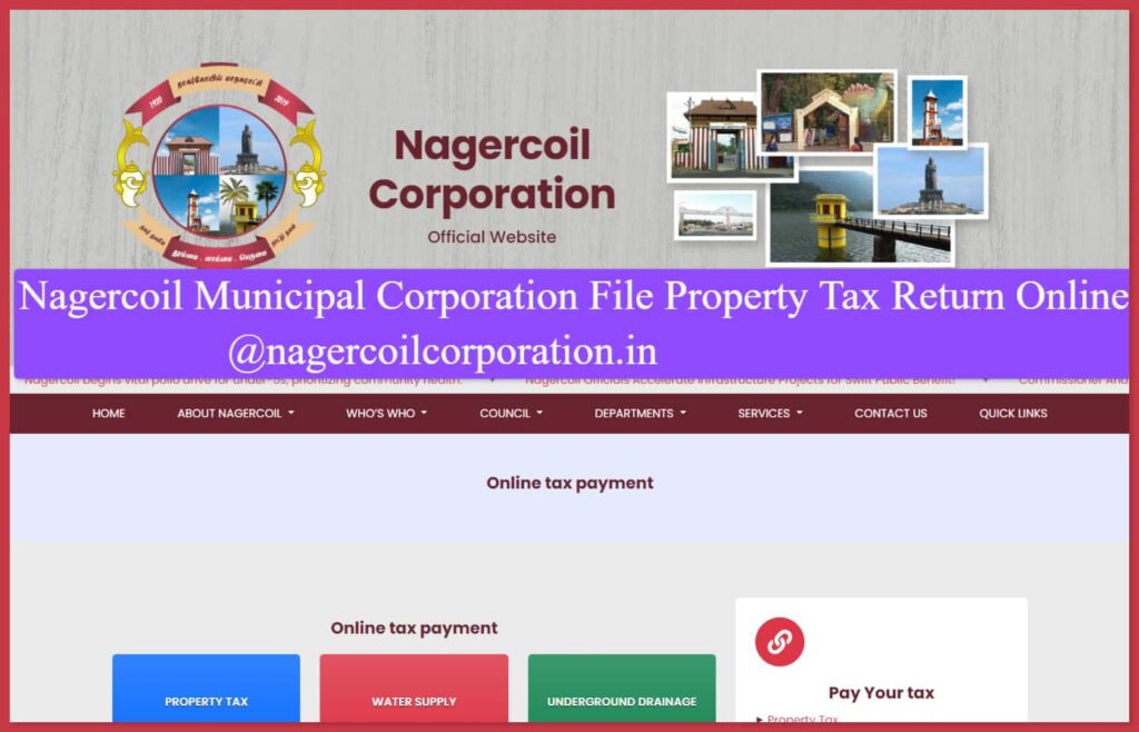 Nagercoil Municipal Corporation File Property Tax Return Online @nagercoilcorporation.in