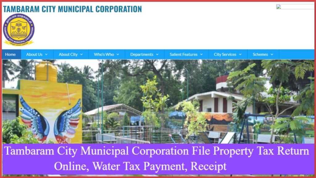 Tambaram City Municipal Corporation File Property Tax Return Online, Water Tax Payment, Receipt