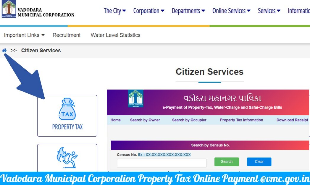 Vadodara Municipal Corporation Property Tax Online Payment @vmc.gov